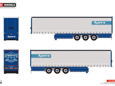 WSI WSI  3-assige schuifzeilen oplegger TRANSPORT APERS