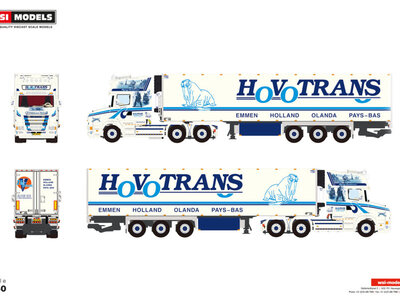WSI WSI Scania 4-serie Torpedo Topline 6x2 with 3-axle reefer trailer HOVOTRANS