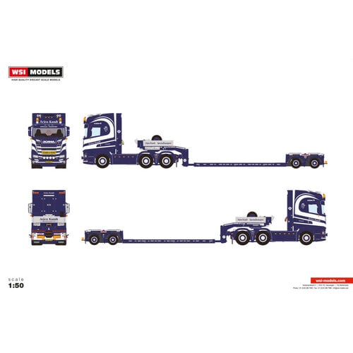 WSI WSI Scania S Highline 6x4 with 2-axle euro px lowloader ARJEN KANDT
