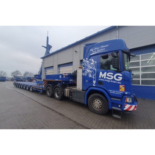 WSI WSI Scania R Highline 6x4 met 6-assige manoovr + 2-assige Dolly MSG