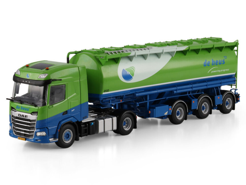 WSI WSI DAF XF SH 4x2 met 3-assige veevoer bulk trailer DE HEUS VOEDERS