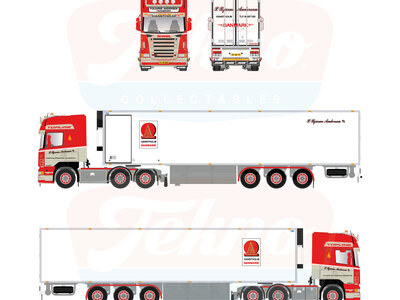 Tekno Tekno Scania R5 Topline 6x2 with 3-axle reefer trailer P. BJARNE ANDERSEN