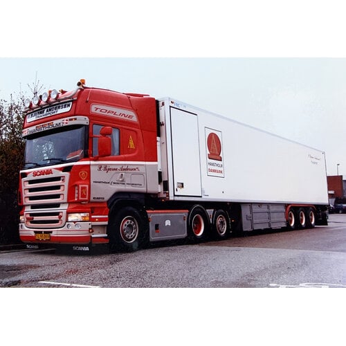Tekno Tekno Scania R5 Topline 6x2 met 3-assige koeloplegger P. BJARNE ANDERSEN