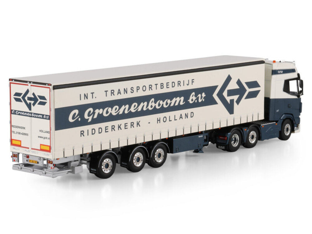 WSI WSI DAF XG+ 6x2 with 3-axle tridec  curtainside trailer C. GROENENBOOM