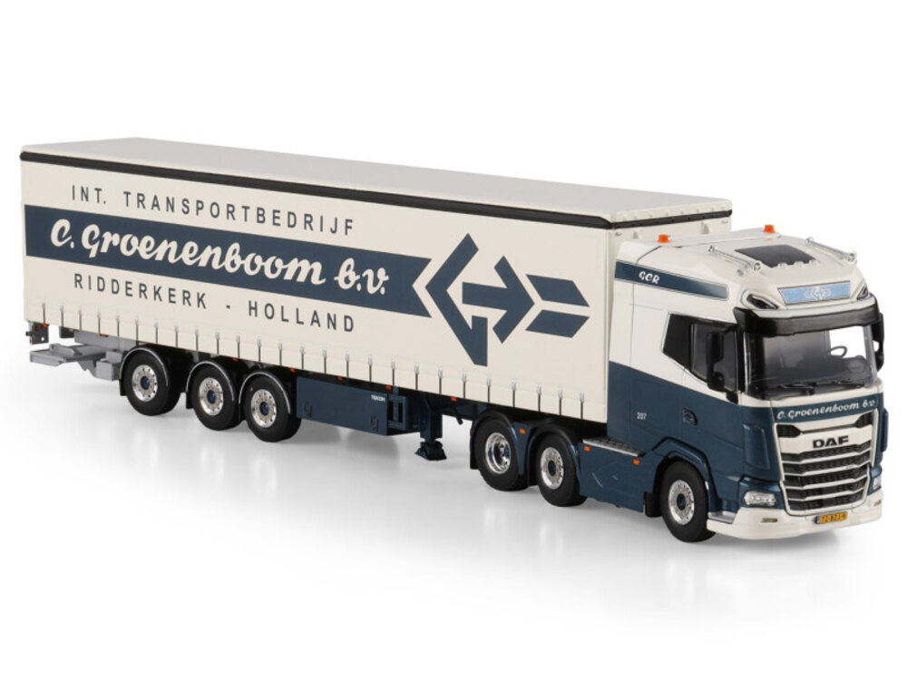 WSI WSI DAF XG+ 6x2 with 3-axle tridec  curtainside trailer C. GROENENBOOM