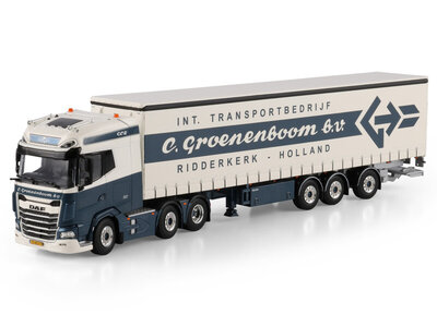 WSI WSI DAF XG+ 6x2 with 3-axle tridec  curtainside trailer C. GROENENBOOM
