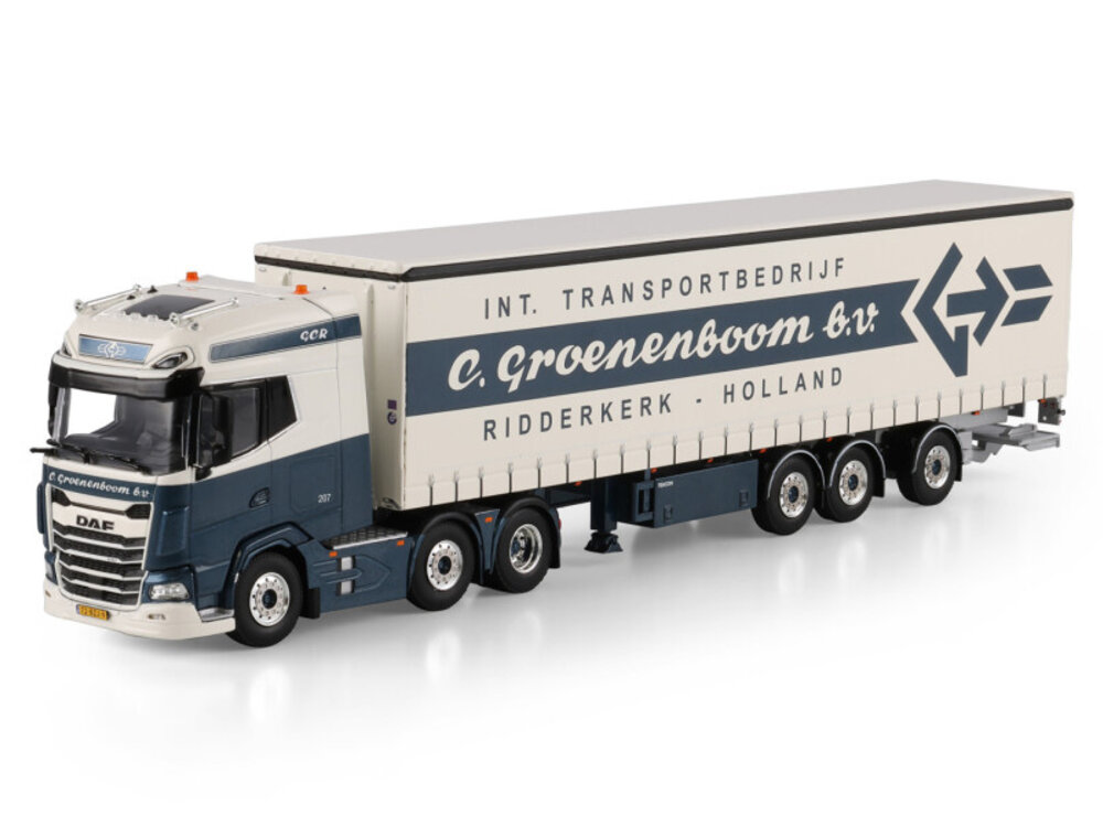 WSI WSI DAF XG+ 6x2  met 3-assige tridec schuifzeilen oplegger C. GROENENBOOM