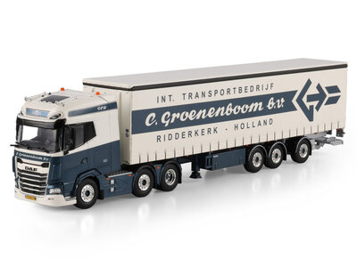 WSI WSI DAF XG+ 6x2  met 3-assige tridec schuifzeilen oplegger C. GROENENBOOM