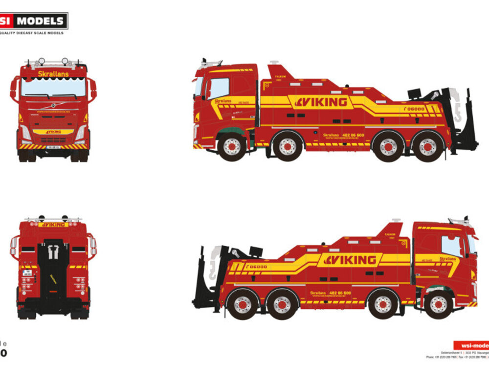 WSI WSI Volvo FH4 Sleeper Cap Falkom 8x4 VIKING TRONDHEIM
