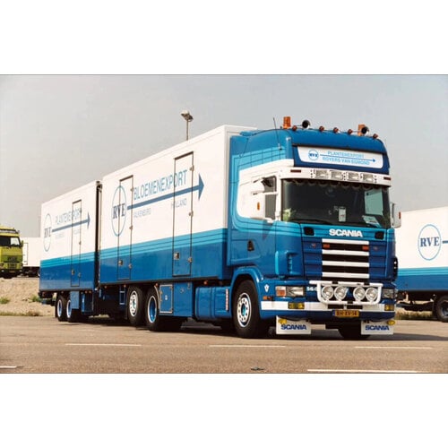 WSI WSI Scania R4 Topline combi motorwagen 6x2 met 2-assige koelwagen  RVE PLANTENEXPORT
