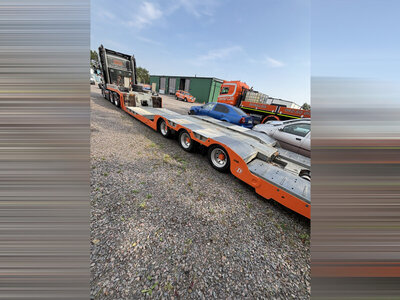 WSI WSI Scania streamline Topline 6x2 with 3-axle twin steer truck transporter DONALD BILBÄRGNING