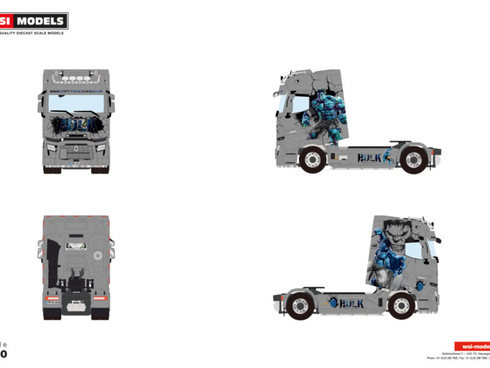 WSI WSI Renault trucks T High Evo 4x2 POPP FAHRZEUGBAU "HULK"