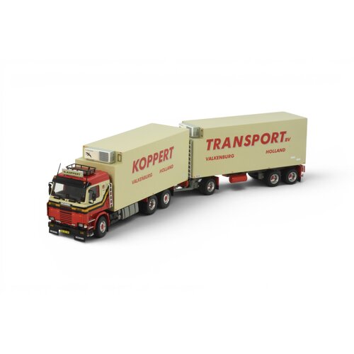 Tekno Tekno Scania 143M Topline rigid truck with 3-axle trailer KOPPERT