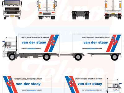 Tekno Tekno DAF 3300 Space Cab motorwagen met aanhanger VAN DER STAAY