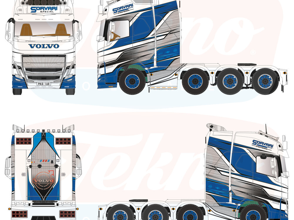 Tekno Tekno Volvo FH05 Globetrotter XL 8x4 heavy haulage SORVARI
