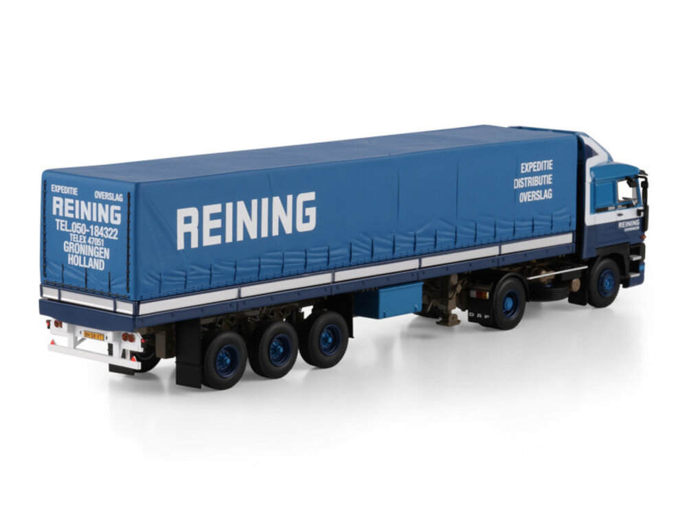 WSI WSI DAF 2800 4X2 met 3-assige klassieke schuifzeilen oplegger REINING GRONINGEN