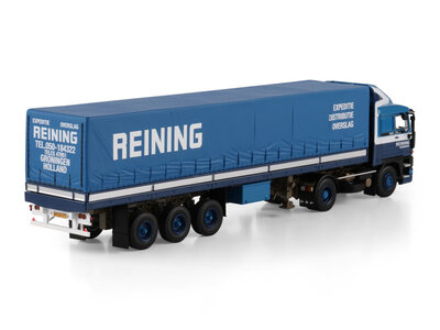 WSI WSI DAF 2800 4X2 met 3-assige klassieke schuifzeilen oplegger REINING GRONINGEN