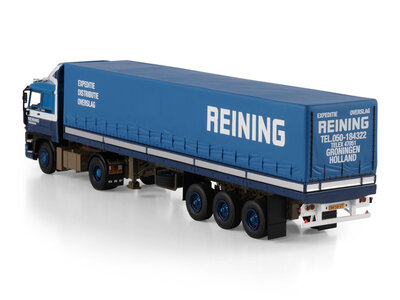 WSI WSI DAF 2800 4X2 met 3-assige klassieke schuifzeilen oplegger REINING GRONINGEN