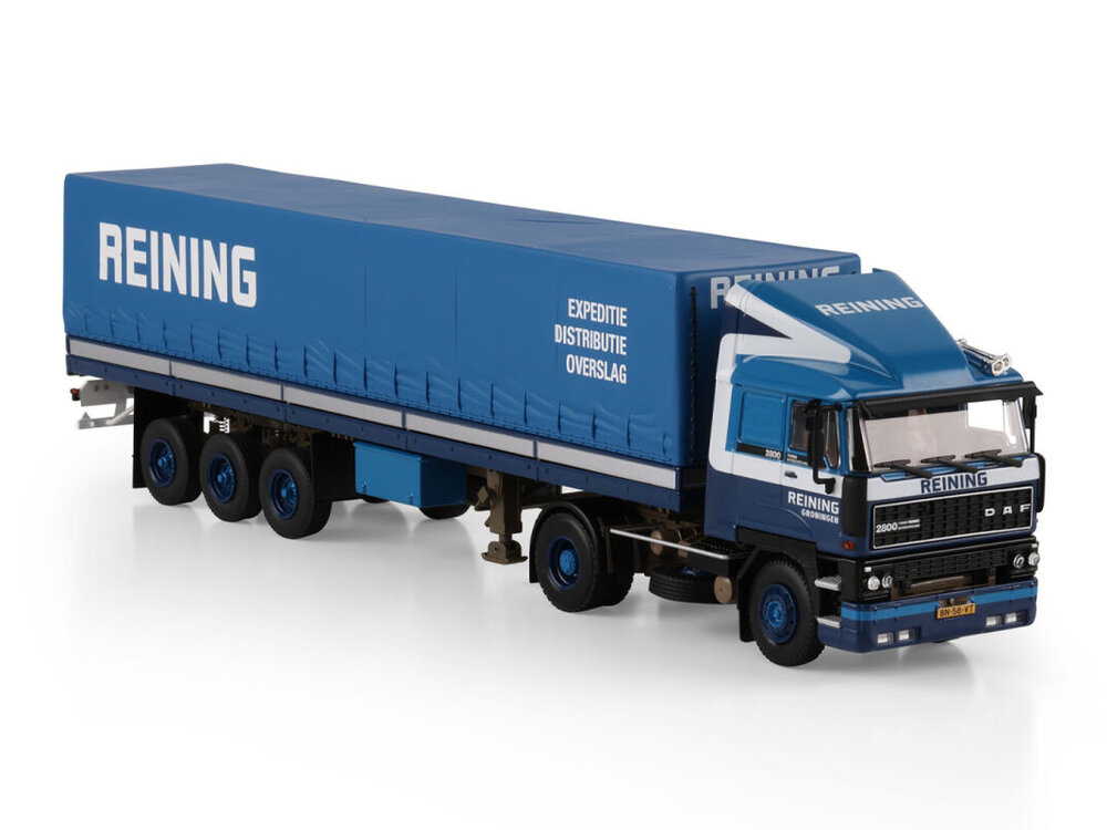 WSI WSI DAF 2800 4X2 met 3-assige klassieke schuifzeilen oplegger REINING GRONINGEN