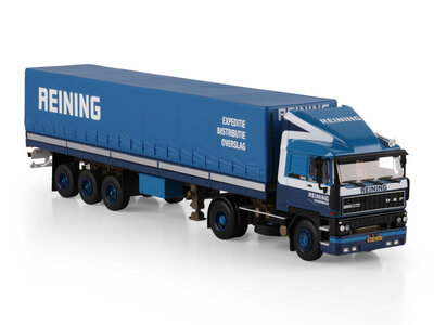 WSI WSI DAF 2800 4X2 met 3-assige klassieke schuifzeilen oplegger REINING GRONINGEN