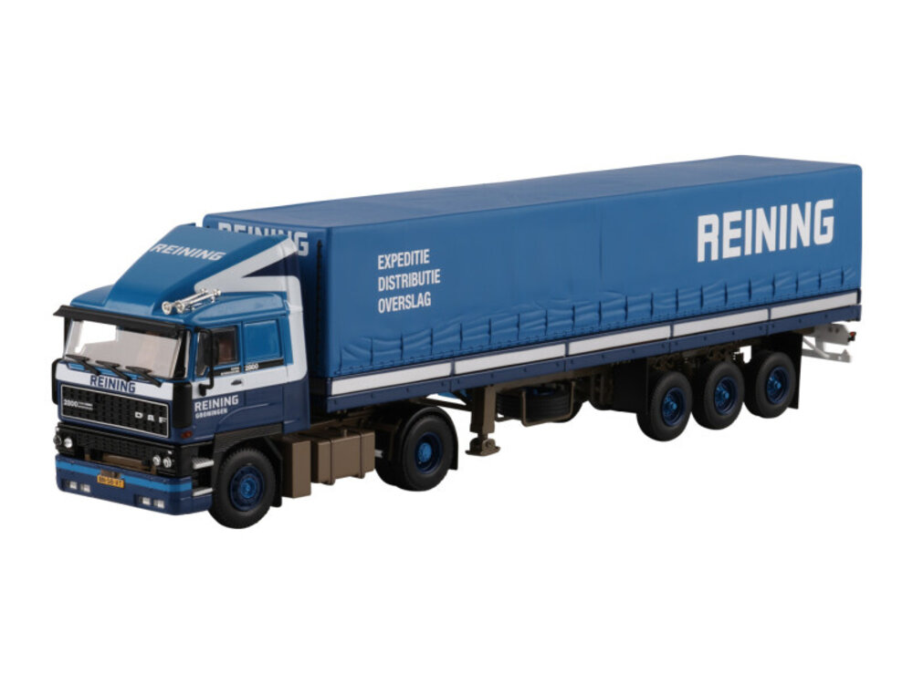 WSI WSI DAF 2800 4X2 met 3-assige klassieke schuifzeilen oplegger REINING GRONINGEN