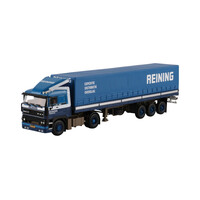 WSI DAF 2800 4X2 met 3-assige klassieke schuifzeilen oplegger REINING GRONINGEN