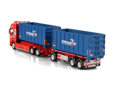 WSI WSI Scania R Highline 6x2riged truck with hooklift system with 3-axle hooklift container trailer + 2x 40m3 container RETURA