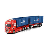 WSI Scania R Highline 6x2riged truck with hooklift system with 3-axle hooklift container trailer + 2x 40m3 container RETURA