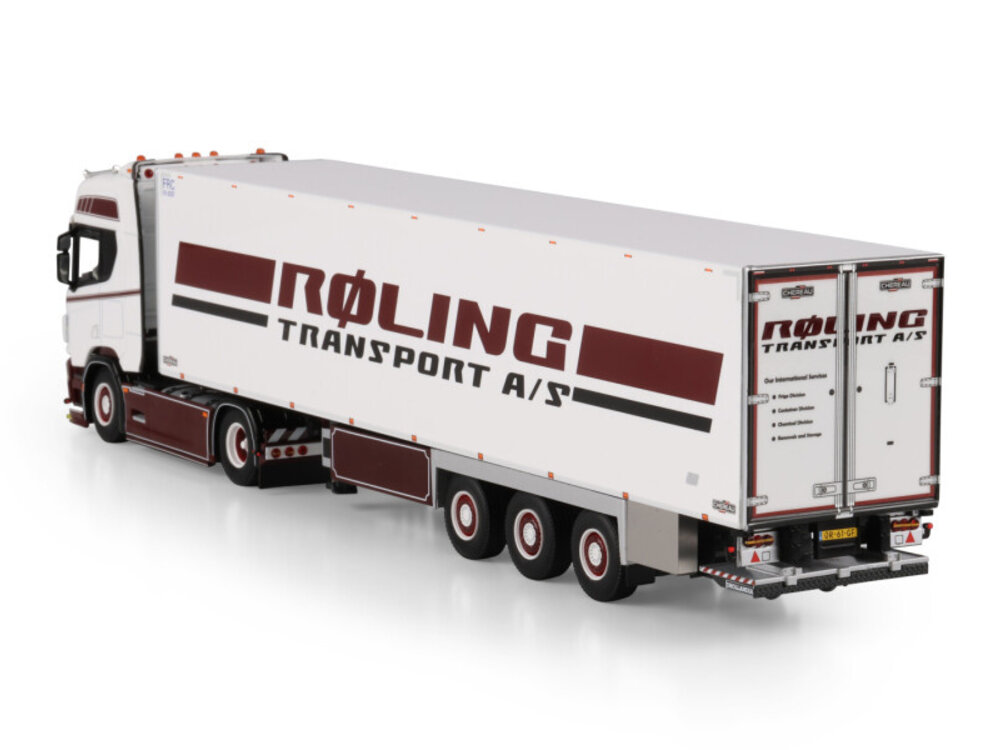 WSI WSI Scania R Highline 4x2 with 3-axle reefer trailer ROLING