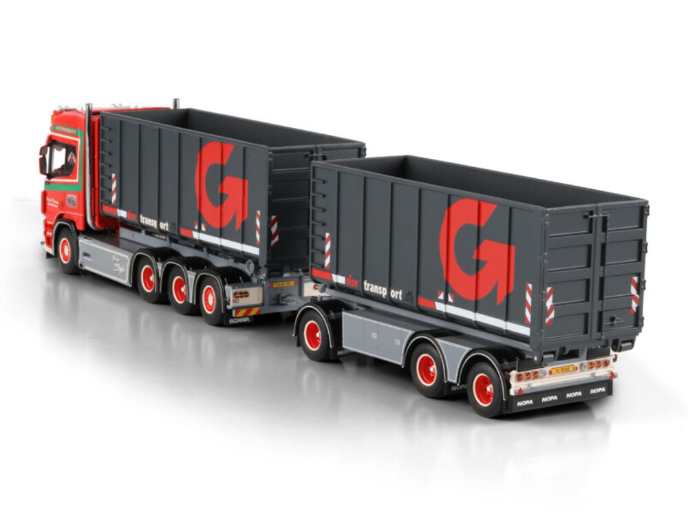 WSI WSI Scania R Highline 8x4 with 7-axle riged truck + hooklift system RONNIE PETERSEN