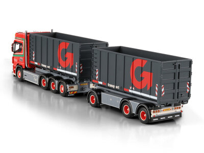 WSI WSI Scania R Highline 8x4 with 7-axle riged truck + hooklift system RONNIE PETERSEN