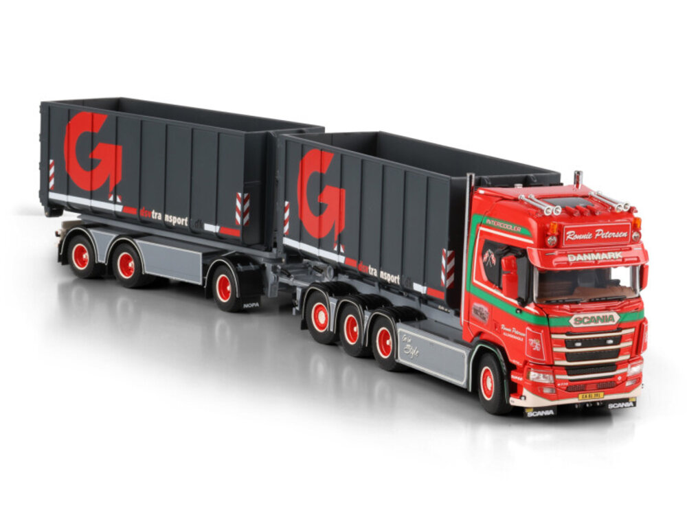 WSI WSI Scania R Highline 8x4 met 7-assige motorwagen + haakarm systeem RONNIE PETERSEN