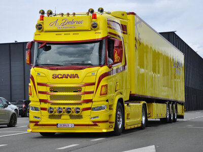WSI WSI Scania R Highline 4x2 met 3-as koeloplegger A. DEBRUX