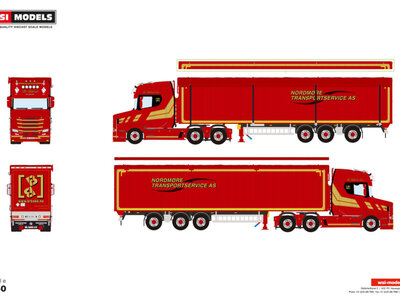 WSI WSI Scania Vlastuin Torpedo 6x2 + 3-axle walking floor trailer BR. BAKK A/S