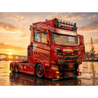 IMC Scania S High roof 8X4 showtruck TAPANI Trucking "Gold digger"