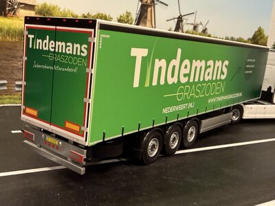 Cavallino Cavallino Scania S Highline 4x2 met 3-as schuifzeilen oplegger TINDEMANS GRASZODEN