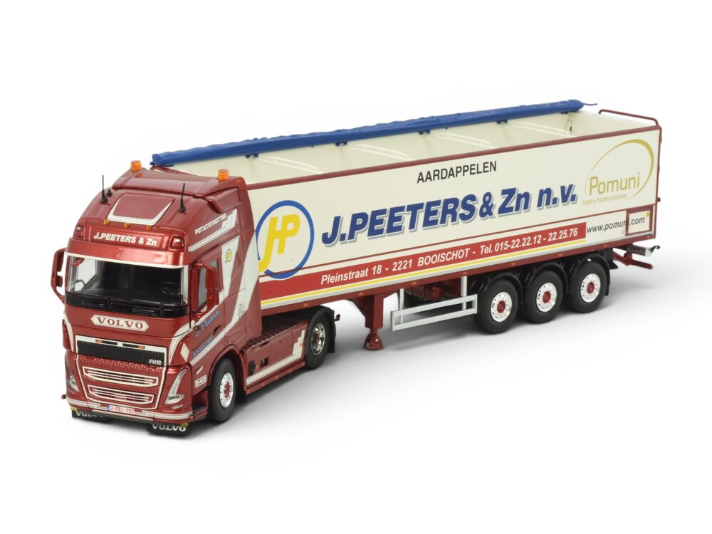 Tekno Tekno Volvo FH05 Globetrotter XL 4x2 met 3-assige aardappeloplegger PEETERS