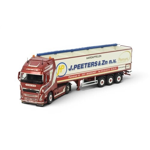 Tekno Tekno Volvo FH05 Globetrotter XL 4x2 met 3-assige aardappeloplegger PEETERS