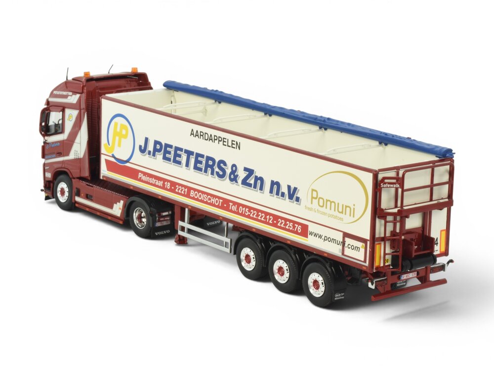 Tekno Tekno Volvo FH05 Globetrotter XL 4x2 met 3-assige aardappeloplegger PEETERS