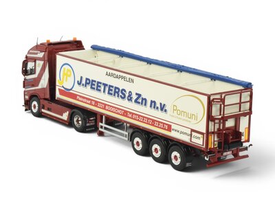 Tekno Tekno Volvo FH05 Globetrotter XL 4x2 met 3-assige aardappeloplegger PEETERS