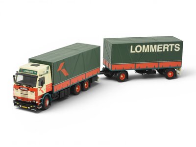 Tekno Tekno Scania 2-serie motorwagen met huifaanhanger LOMMERTS