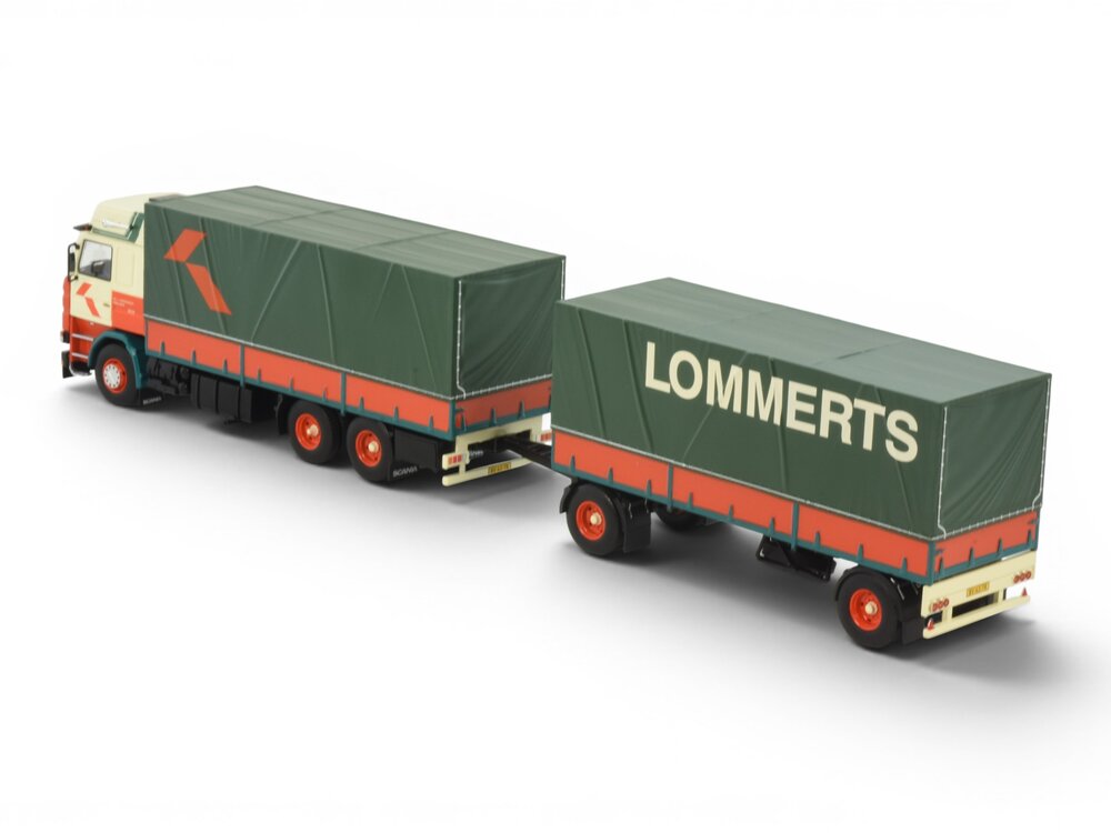 Tekno Tekno Scania 2-serie motorwagen met huifaanhanger LOMMERTS