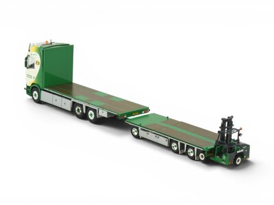 Tekno Tekno Scania NGS riged  truck with flatbed trailer AGROVEZEL