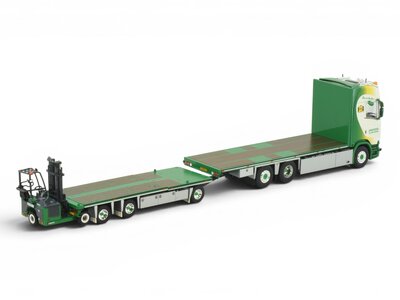 Tekno Tekno Scania NGS riged  truck with flatbed trailer AGROVEZEL