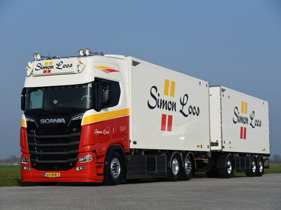 Tekno Tekno Scania Next Gen S-serie V8 Highline motorwagen aanhanger SIMON LOOS