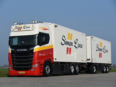 Tekno Tekno Scania Next Gen S-serie V8 Highline motorwagen aanhanger SIMON LOOS