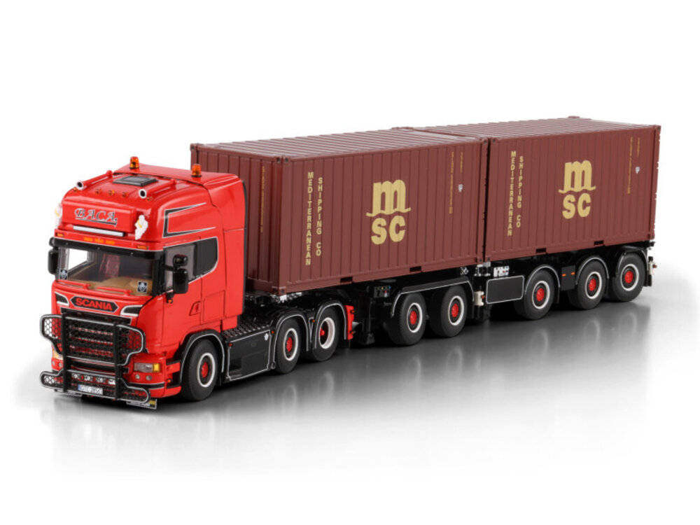 WSI Scania R6 Topline 6x2 with 5-axle 2connect combi container