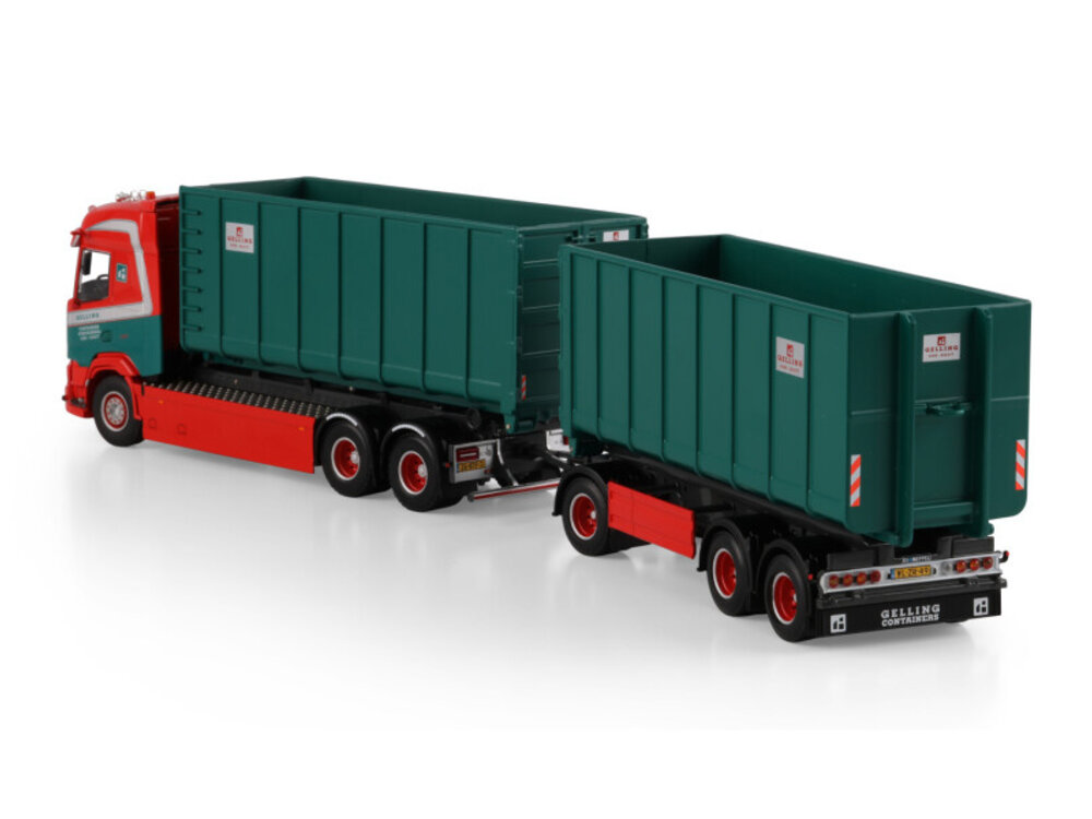 WSI WSI DAF XF SH motorwagen 6x2 met 6-assige container combi met haakarm systeem + 2x 40m3 container GELLING CONTAINERS