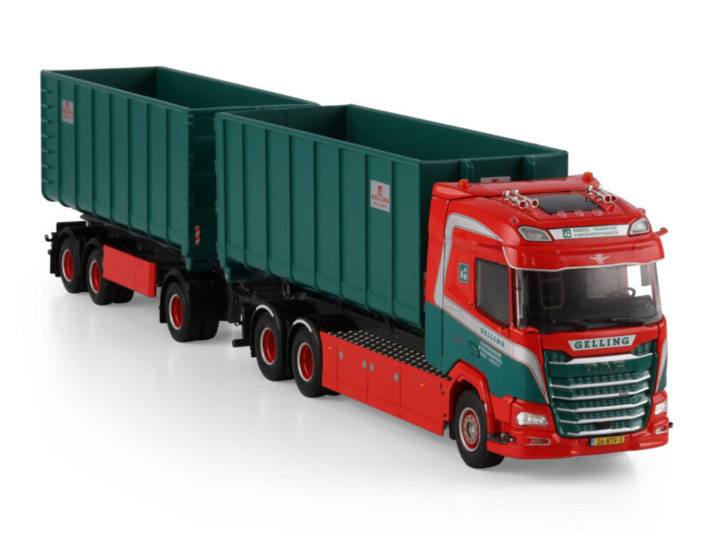 WSI WSI DAF XF SH motorwagen 6x2 met 6-assige container combi met haakarm systeem + 2x 40m3 container GELLING CONTAINERS