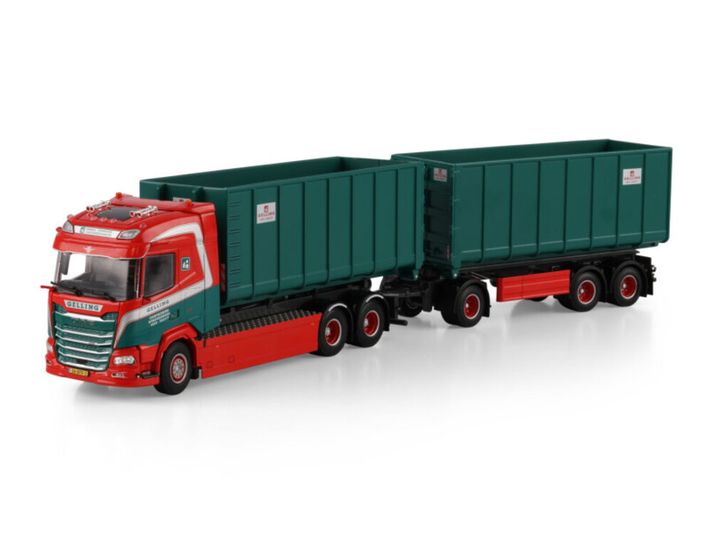 WSI WSI DAF XF SH motorwagen 6x2 met 6-assige container combi met haakarm systeem + 2x 40m3 container GELLING CONTAINERS